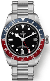Tudor Black Bay GMT Black Dial Silver Steel Strap Watch for Men - M79830RB-0001