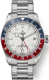 Tudor Black Bay GMT Silver Dial Silver Steel Strap Watch for Men - M79830RB-0010