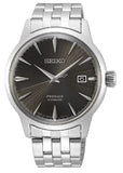 Seiko Presage Cocktail Time Automatic Black Dial Silver Steel Strap Watch for Men - SRPE17J1