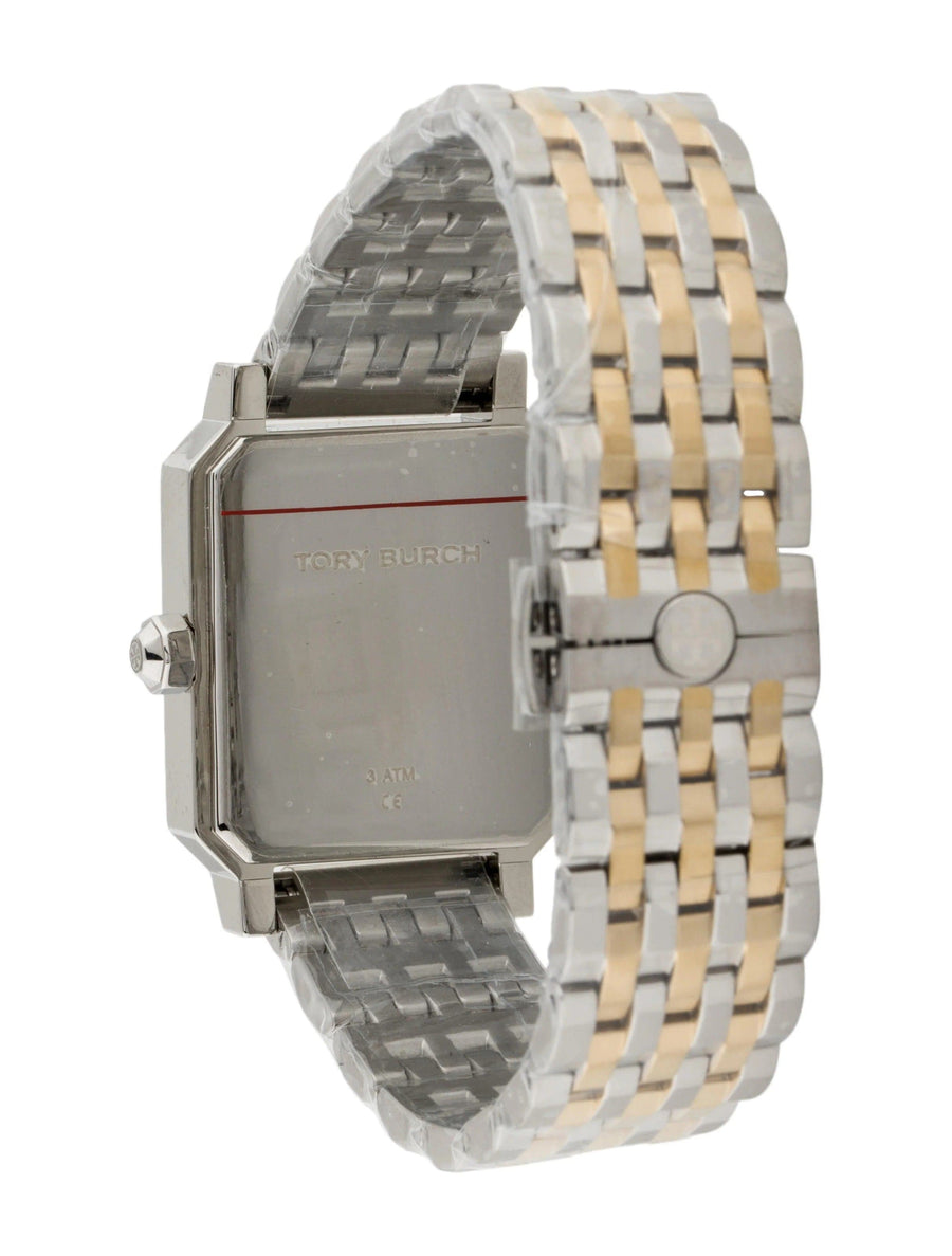 Tory Burch Robinson White Dial Two Tone Steel Strap Watch for Women - TBW1501