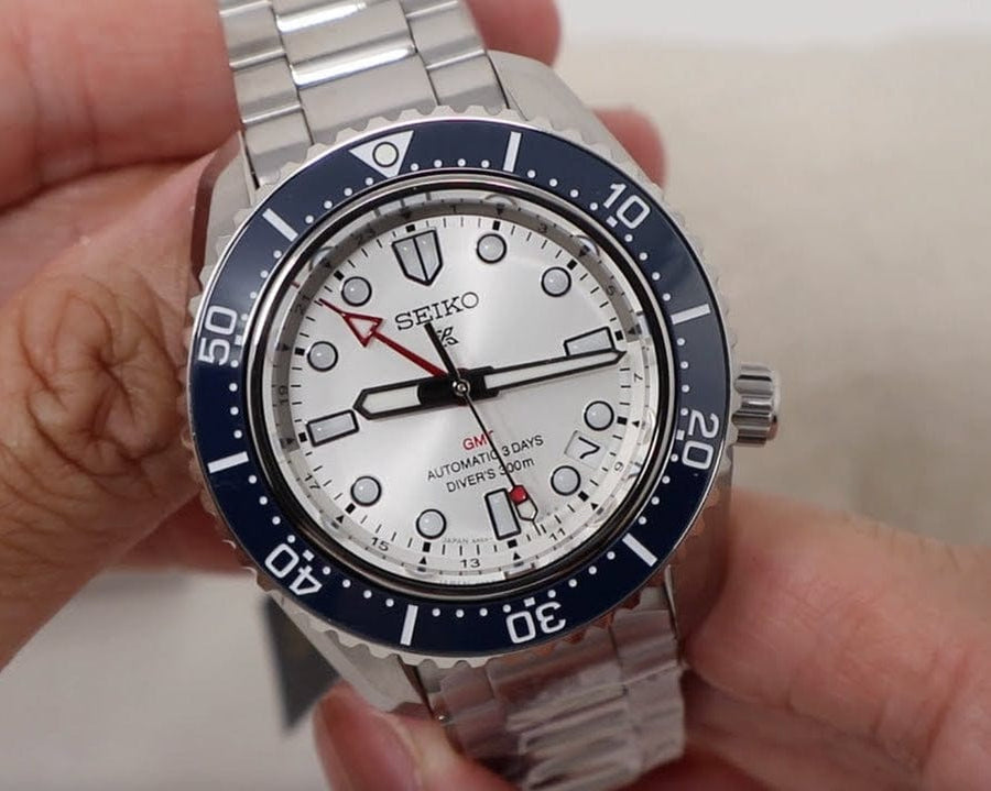 Seiko Prospex 1968 Heritage Diver's GMT 60th Anniversary White Dial Silver Steel Strap Watch for Men - SPB519J1