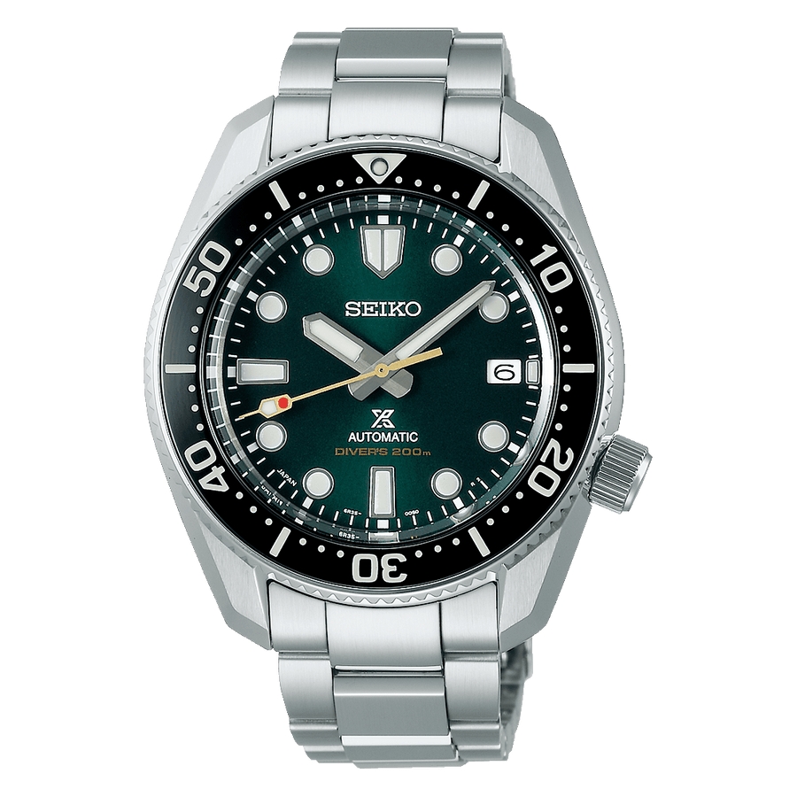 Seiko Prospex 140th Anniversary Limited Edition Automatic Scuba Divers Green Dial Silver Steel Strap Watch for Men - SPB207J1