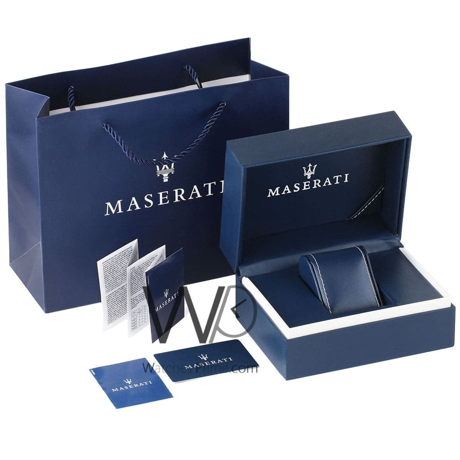 Maserati SFIDA Chronograph Black Dial Black Silicone Strap Watch for Men - R8871640005
