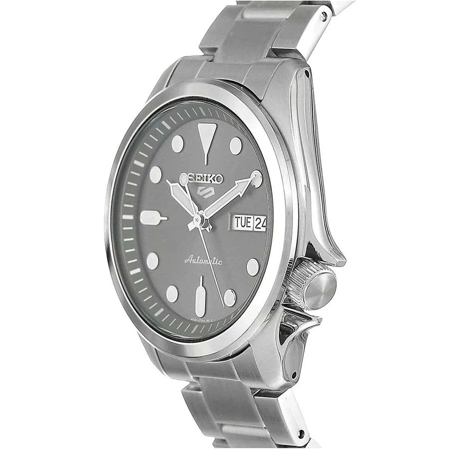 Seiko 5 Sports Automatic Grey Dial Silver Steel Strap Watch for Men - SRPE51K1