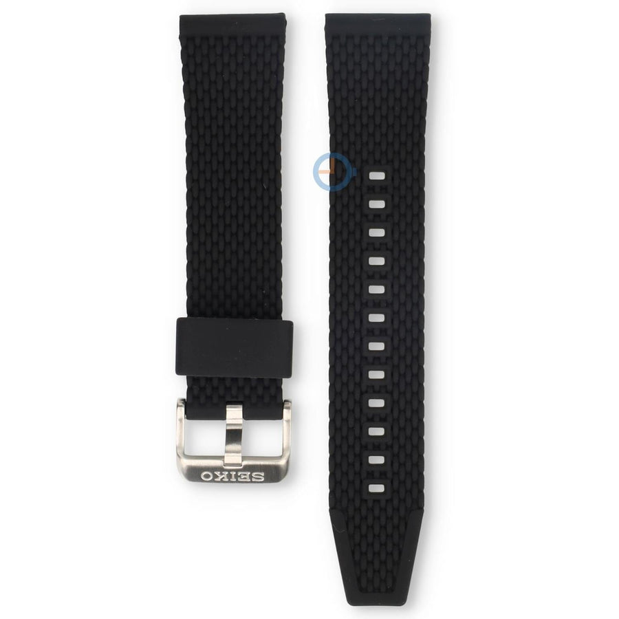Seiko 5 Sports SKX Automatic Black Dial Black Silicone Strap Watch for Men - SRPD73K2