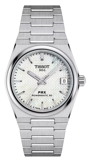Tissot PRX Quartz Mother of Pearl Dial Silver Steel Strap Watch for Women- T137.210.11.111.00