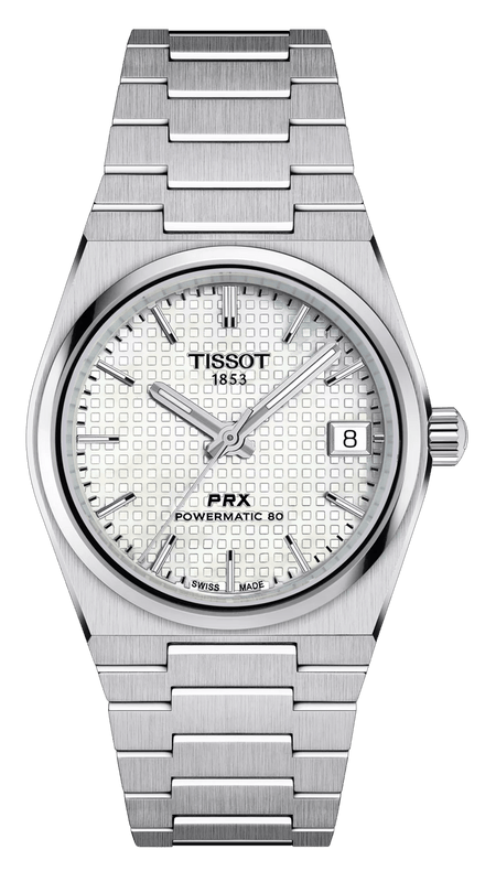 Tissot PRX Quartz Mother of Pearl Dial Silver Steel Strap Watch for Women- T137.210.11.111.00