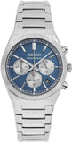 Seiko Conceptual Chronograph Blue Dial Silver Steel Strap Watch for Men- SSB453P1