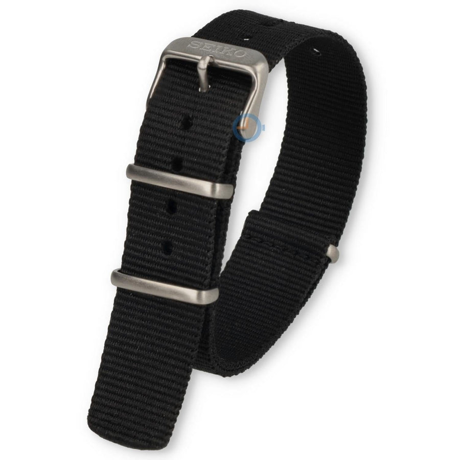 Seiko 5 Sports Automatic Black Dial Black Nylon Strap Watch for Men - SRPE67K1