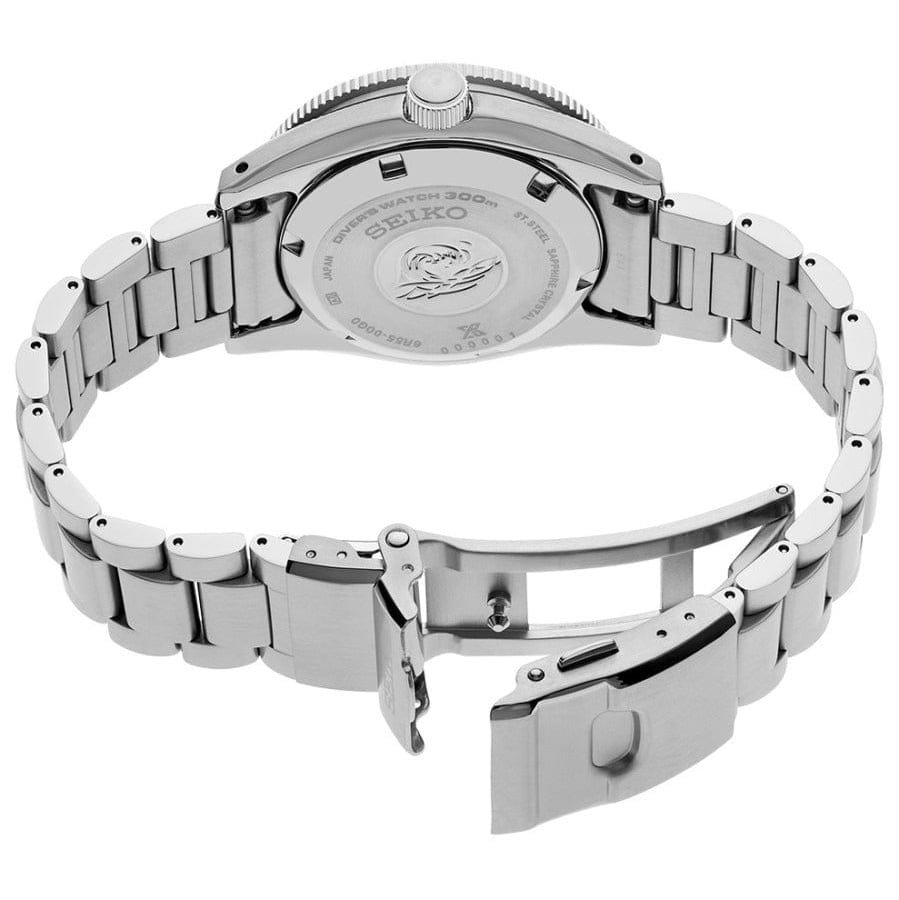 Seiko Prospex 1965 Heritage Divers Automatic Black Dial Silver Steel Strap Watch for Men - SPB453J1
