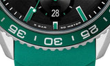 Hugo Boss Runner Chronograph Black Dial Green Silicone Strap Watch for Men - 1514246