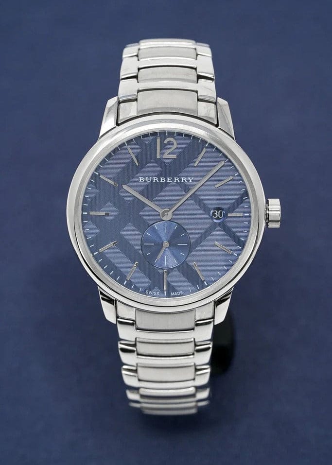 Burberry Classic Blue Dial Silver Steel Strap Watch for Men - BU10007