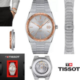 Tissot PRX Powermatic 80 18K Silver Dial Silver Steel Strap Watch for Men - T931.407.41.031.00