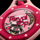 Swatch x AP Royal Pop Pink Dial Pink Leather Strap Watch for Women - Otto Rosso