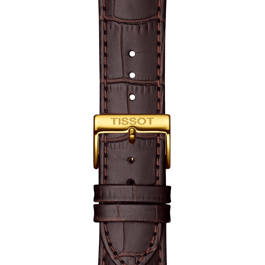 Tissot Classic Dream Ivory Dial Brown Leather Strap Watch for Men - T129.410.26.263.00