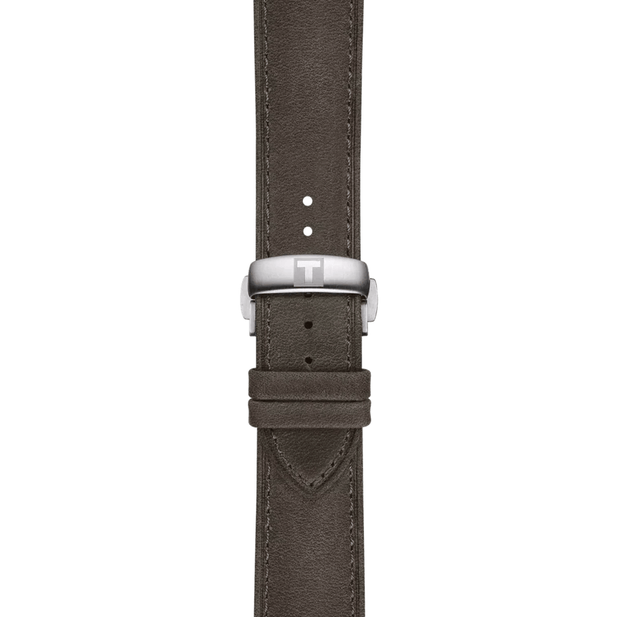 Tissot Chemin des Tourelles Automatic Powermatic 80 Ivory Dial Green Leather Strap Watch for Men - T139.407.16.261.00