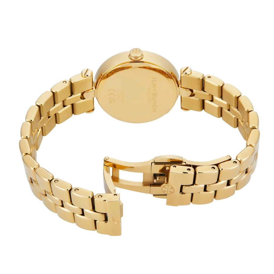 Tory Burch Whitney White Dial Gold Steel Strap Watch for Women - TBW8000