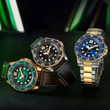 Citizen Mechanical Automatic Black Dial Black Leather Strap Watch for Men - NJ0176-10E