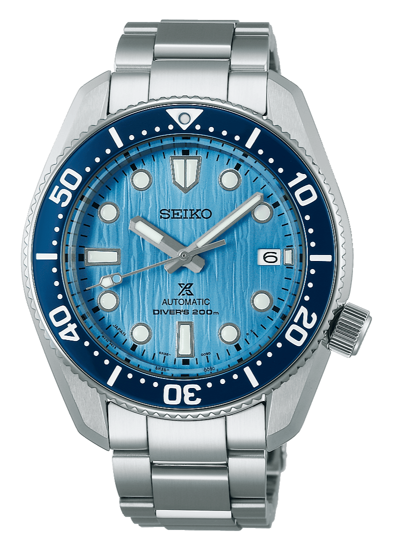 Seiko Prospex Glacier Save The Ocean Special Edition Automatic Blue Dial Silver Steel Strap Watch for Men - SPB299J1
