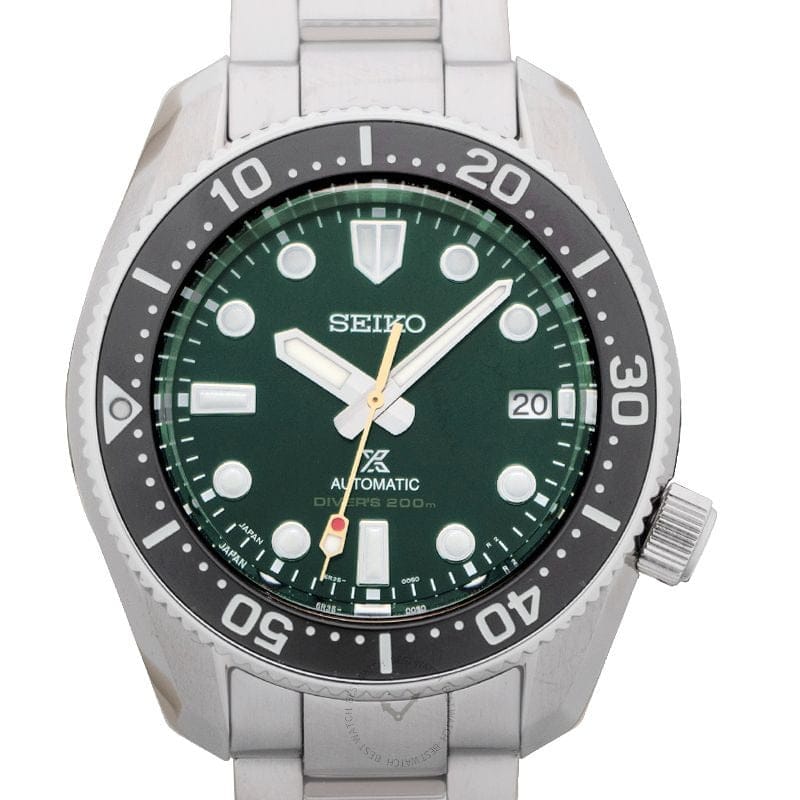 Seiko Prospex 140th Anniversary Limited Edition Automatic Scuba Divers Green Dial Silver Steel Strap Watch for Men - SPB207J1