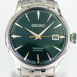 Seiko Presage Cocktail Time Automatic Green Dial Silver Steel Strap Watch for Men - SRPE15J1