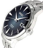 Seiko Presage Cocktail Time Automatic Blue Dial Silver Steel Strap Watch for Men - SRPB41J1