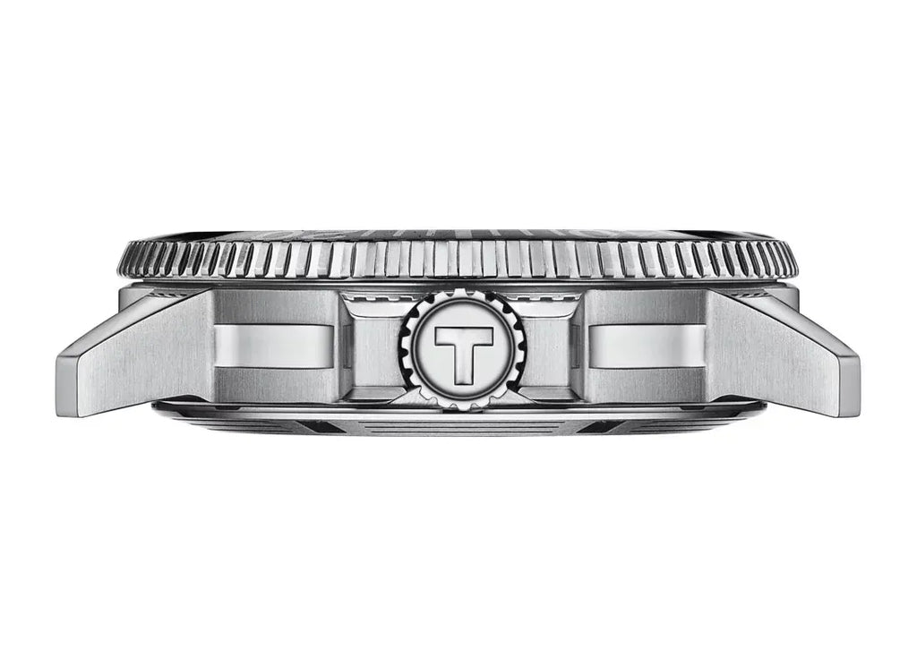Tissot Seastar 1000 Powermatic 80 Automatic Green Dial Silver Mesh Strap Watch for Men - T120.407.11.091.00