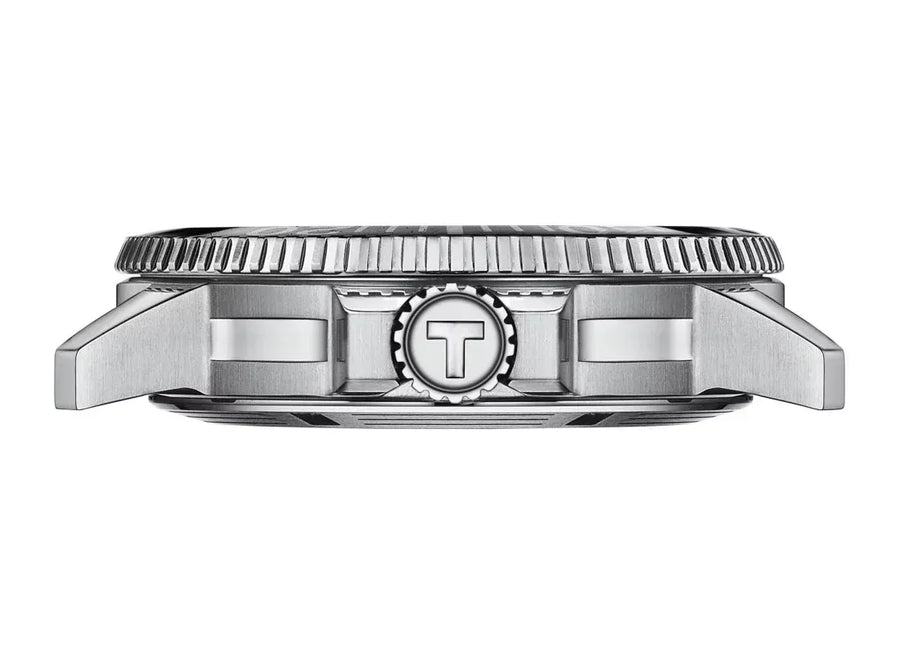Tissot Seastar 1000 Powermatic 80 Automatic Green Dial Silver Mesh Strap Watch for Men - T120.407.11.091.00