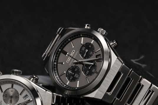 Seiko Conceptual Chronograph Grey Dial Silver Steel Strap Watch for Men - SSB455P1
