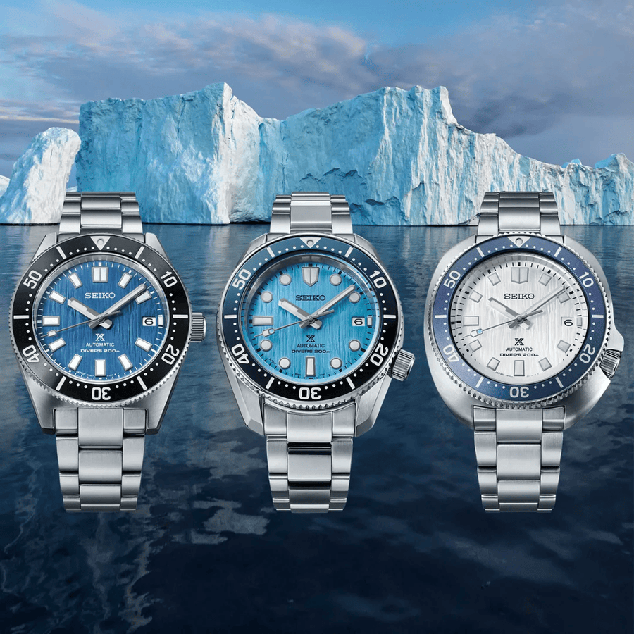 Seiko Prospex Glacier Save The Ocean Special Edition Automatic Blue Dial Silver Steel Strap Watch for Men - SPB299J1
