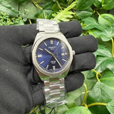 Tissot PRC 100 Solar Quartz Blue Dial Silver Steel Strap Watch for Men - T151.422.11.041.00