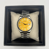 Citizen Tsuyosa Automatic Yellow Dial Silver Steel Strap Watch for Men - NJ0150-56Z