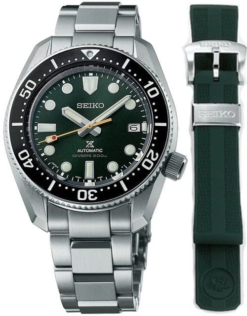 Seiko Prospex 140th Anniversary Limited Edition Automatic Scuba Divers Green Dial Silver Steel Strap Watch for Men - SPB207J1