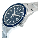 Seiko Presage Style60's Automatic Blue Dial Silver Steel Strap Watch for Men - SRPG05J1