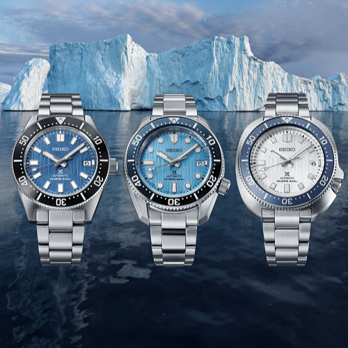 Seiko Prospex Glacier Save The Ocean Special Edition Automatic Blue Dial Silver Steel Strap Watch for Men - SPB299J1