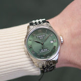 Tissot Le Locle Powermatic 80 Automatic Green Dial Silver Steel Strap Watch for Men - T006.407.11.093.00