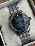 Seiko Presage Cocktail Time Automatic Blue Dial Silver Steel Strap Watch for Men - SRPB41J1