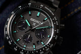 Seiko Prospex Speedtimer The Black Series Limited Edition Black Dial Black Steel Strap Watch for Men - SSC917