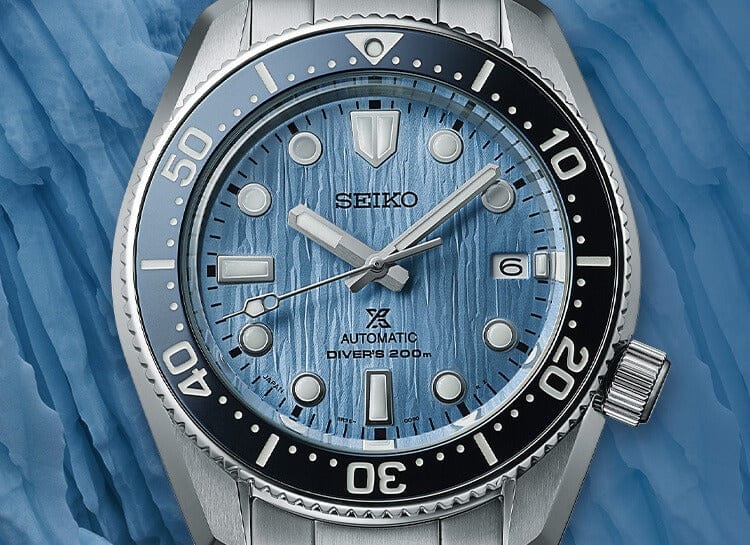 Seiko Prospex Glacier Save The Ocean Special Edition Automatic Blue Dial Silver Steel Strap Watch for Men - SPB299J1