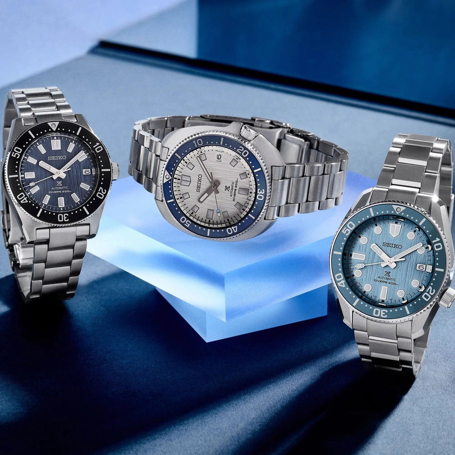 Seiko Prospex Glacier Save The Ocean Special Edition Automatic Blue Dial Silver Steel Strap Watch for Men - SPB299J1
