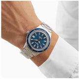 Seiko Presage Style60's Automatic Blue Dial Silver Steel Strap Watch for Men - SRPG05J1