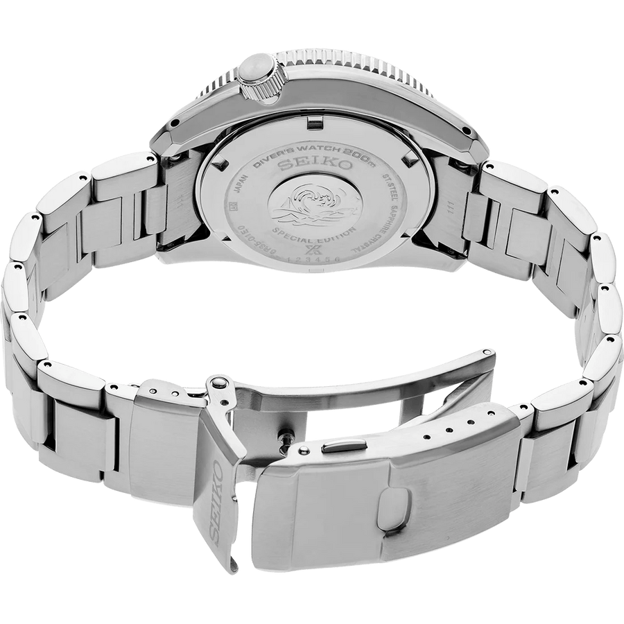 Seiko Prospex Glacier Save The Ocean Special Edition Automatic Blue Dial Silver Steel Strap Watch for Men - SPB299J1