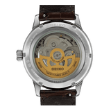 Seiko Cocktail Time Automatic Blue Dial Brown Leather Strap Watch for Men - SRPK15K1