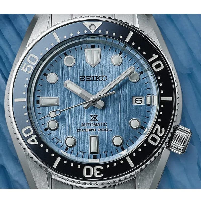 Seiko Prospex Glacier Save The Ocean Special Edition Automatic Blue Dial Silver Steel Strap Watch for Men - SPB299J1
