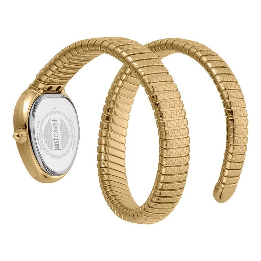 Just Cavalli Solo Green Dial Gold Steel Strap Watch for Women - JC1L167M0025
