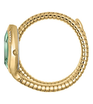 Just Cavalli Glam Evo 8 Green Dial Gold Steel Strap Watch for Women - JC1L225M0045