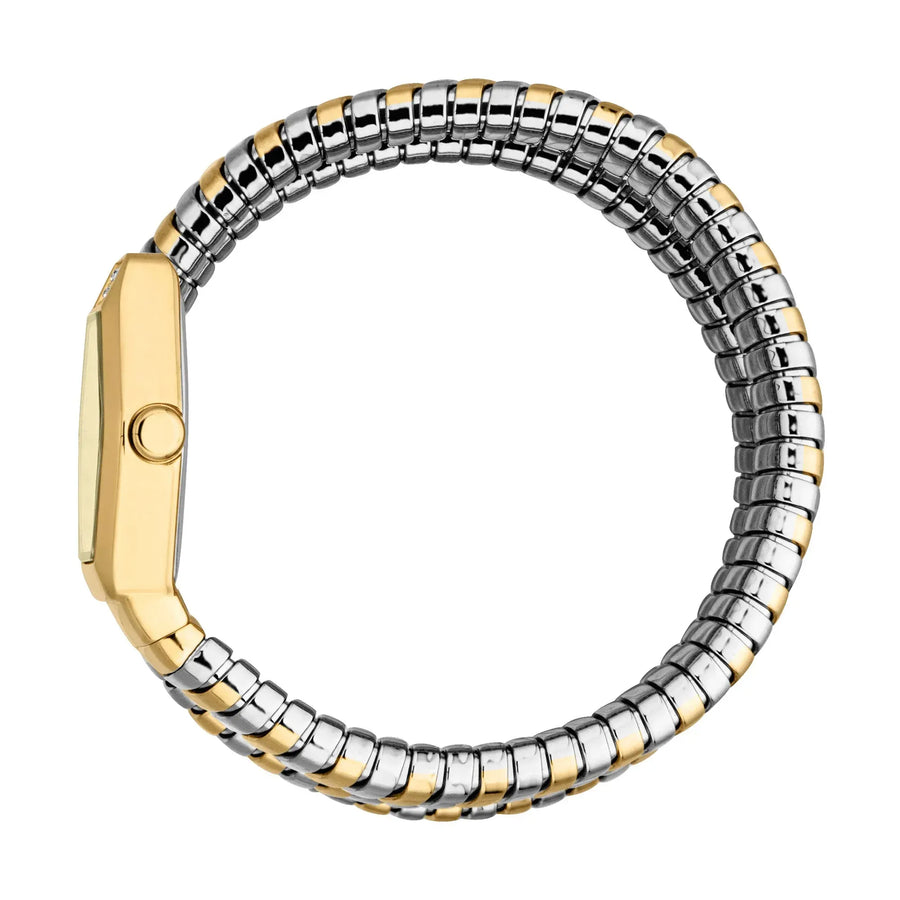 Just Cavalli Romina Gold Dial Two Tone Steel Strap Watch for Women - JC1L395M0055