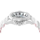 Philipp Plein The Skull White Dial White Silicone Strap Watch for Men - PWAAA1521