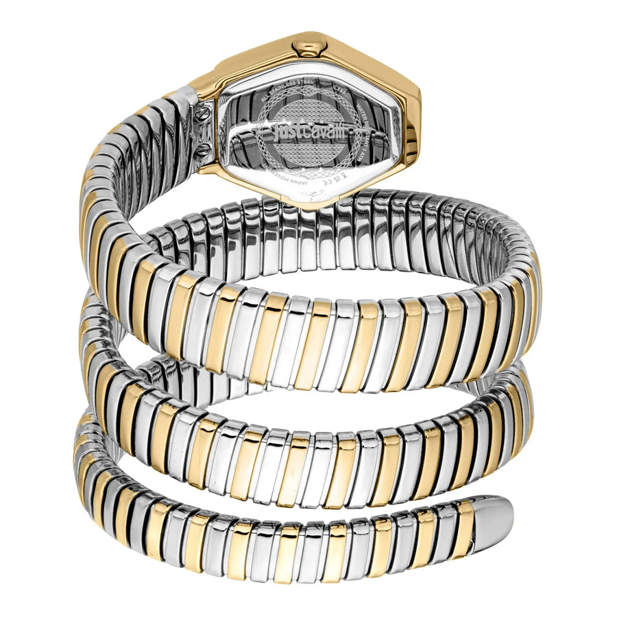 Just Cavalli Romina Gold Dial Two Tone Steel Strap Watch for Women - JC1L395M0055