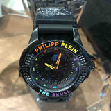 Philipp Plein The Skull Black Dial Black Silicone Strap Watch for Men - PWAAA0621